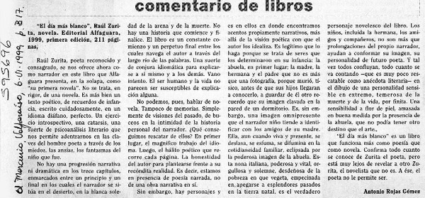 El día más blanco  [artículo] Antonio Rojas Gómez