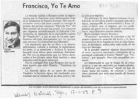 Francisca, yo te amo