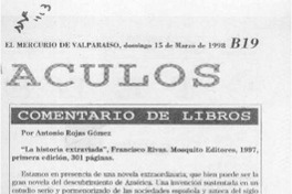 "La Historia extraviada"  [artículo] Antonio Rojas Gómez.