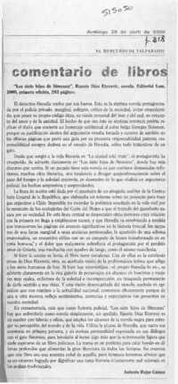 "Los siete hijos de Simenón"  [artículo] Antonio Rojas Gómez