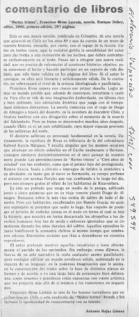 "Martes tristes"  [artículo] Antonio Rojas Gómez