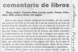"Martes tristes"  [artículo] Antonio Rojas Gómez