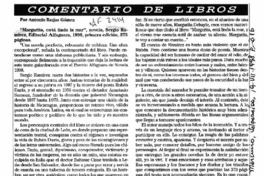 "Margarita, está linda la mar"  [artículo] Antonio Rojas Gómez.