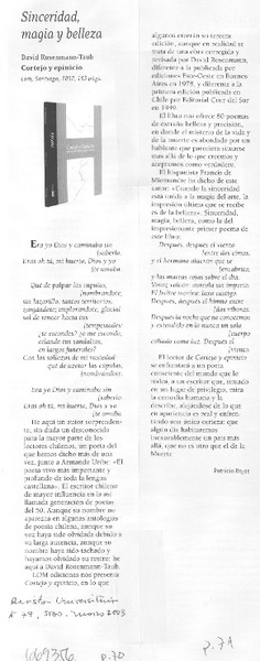 Sinceridad, magia y belleza