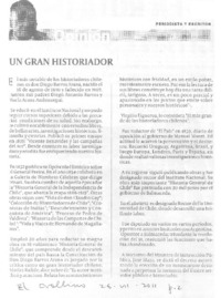 Un gran historiador  [artículo] Lincoyán Rojas Peñaranda.