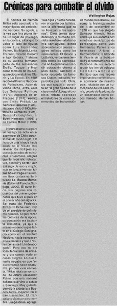 Crónicas para combatir el olvido