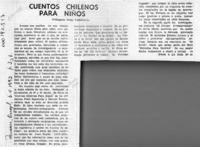 Cuentos chilenos para niños  [artículo] Wellington Rojas Valdebenito.