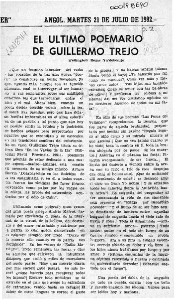 El último poemario de Guillermo Trejo  [artículo] Wellington Rojas Valdebenito.