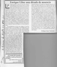 Enrique Lihn, una década de ausencia  [artículo] Wellington Rojas Valdebenito.
