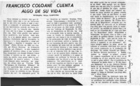 Francisco Coloane cuenta algo de su vida  [artículo] Wellington Rojas Valdebenito.
