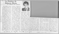 La palabra de Roberto Matta  [artículo] Wellington Rojas Valdebenito.