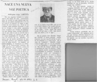 Nace una nueva voz poética  [artículo] Wellington Rojas Valdebenito.
