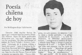 Poesía chilena de hoy  [artículo] Wellington Rojas Valdebenito.