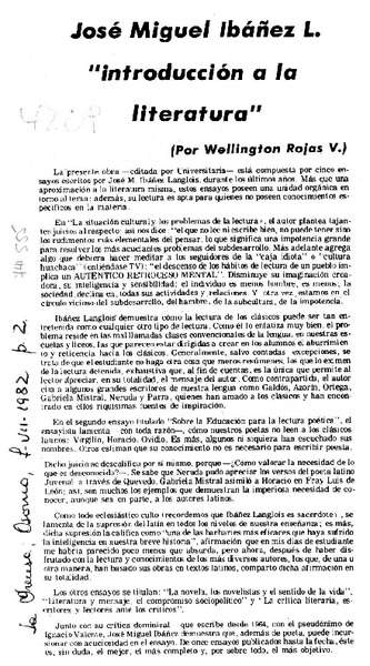 "Introducción a la literatura"