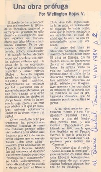Una obra prófuga