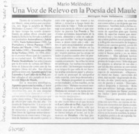 Una voz de relevo en la poesía del Maule