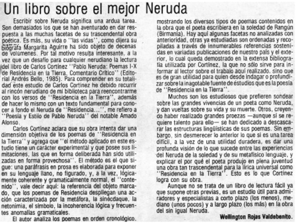 Un libro sobre el mejor Neruda