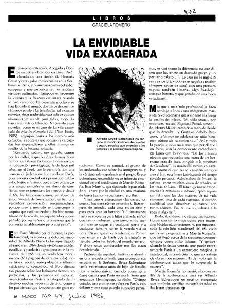 La envidiable vida exagerada