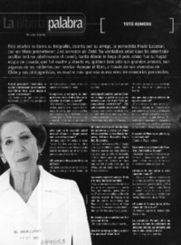 La última palabra  [artículo] Pauline Kantor