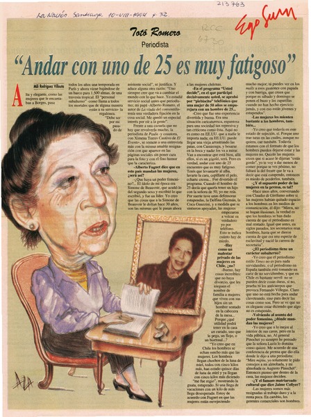 "Andar con uno de 25 es muy fatigoso"