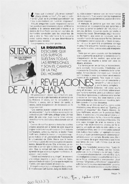 Revelaciones de almohada  [artículo] Graciela Romero.