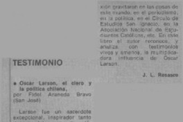 Testimonio  [artículo] J. L. Rosasco.
