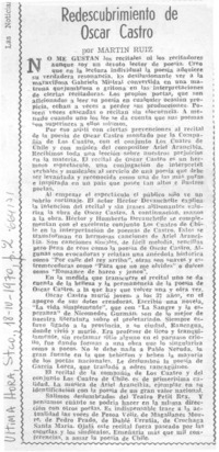 Redescubrimiento de Oscar Castro