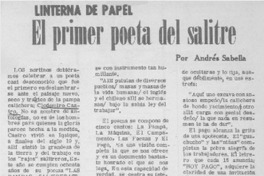 El primer poeta del salitre