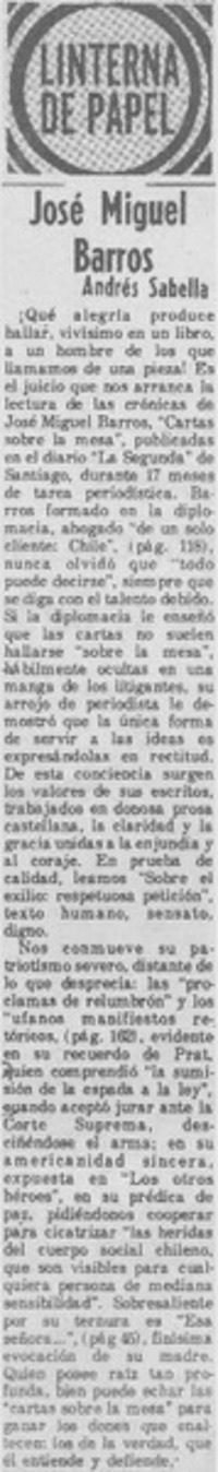 José Miguel Barros