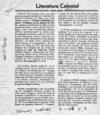 Literatura colonial
