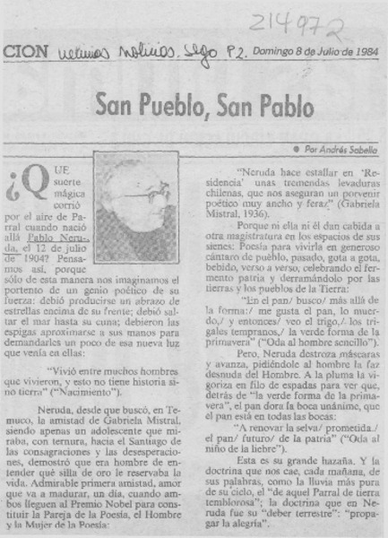 San Pueblo, San Pablo