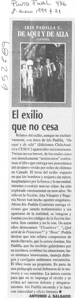 El exilio que no cesa  [artículo] Antonio J. Salgado
