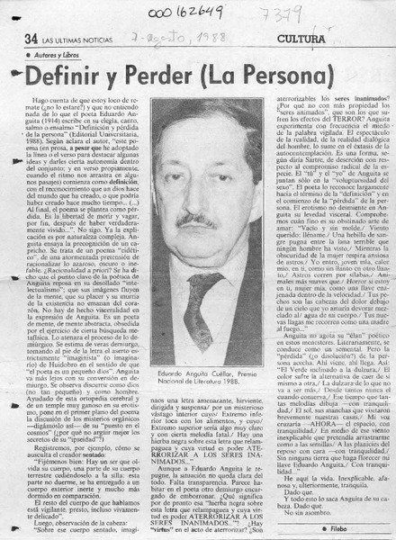 Definir y perder (la persona)  [artículo] Filebo.
