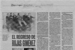 El regreso de Rojas Giménez  [artículo] Luis Sánchez Latorre.