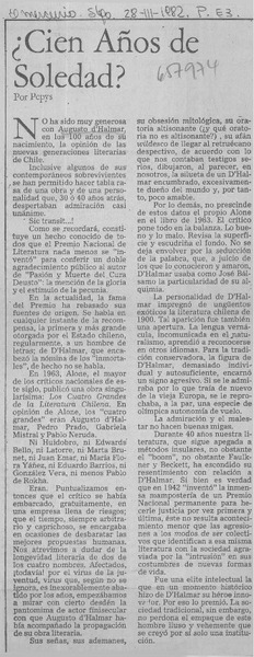 Cien años de soledad?  [artículo] Pepys.