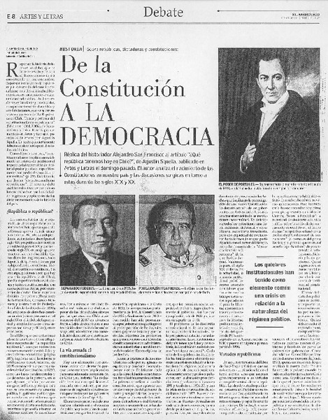 De la constitución a la democracia