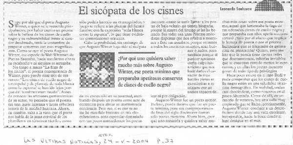El sicópata de los cisnes