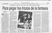 Para pegar los trozos de la fantasía  [artículo] Verónica San Juan.