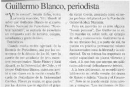 Guillermo Blanco, periodista