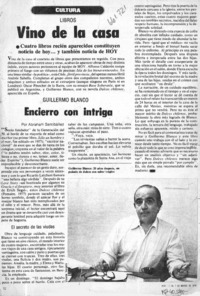 Vino de la casa  [artículo] Abraham Santibañez.