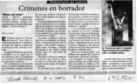 Crímenes en borrador  [artículo] Marietta Santí