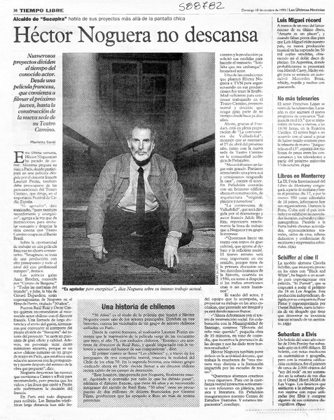 Héctor Noguera no descansa  [artículo] Marietta Santí