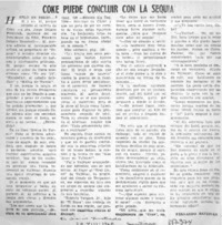 Coke puede concluir con la sequia  [artículo] Fernando Santiván.