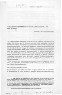"Tres novelitas burguesas" en la narrativa de José Donoso  [artículo] Augusto C. Sarrocchi Carreño.