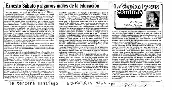 Ernesto Sábato y algunos males de la educación