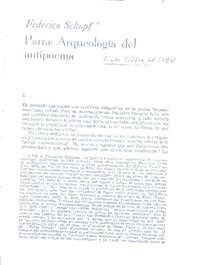 Parra: arqueología del antipoema  [artículo] Federico Schopf