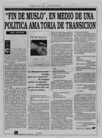 "Fin de muslo", en medio de una política amatoria de transición  [artículo] Hans Schuster.