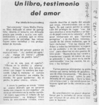 Un libro, testimonio del amor