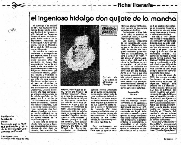 El ingenioso Hidalgo Don Quijote de la Mancha