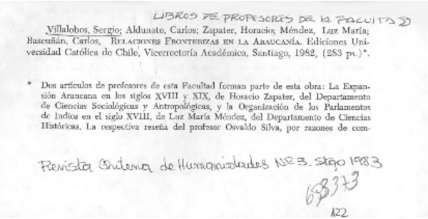 Libros de profesores de la facultad